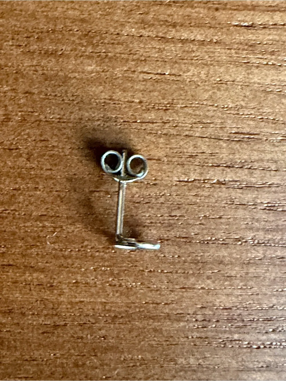 Sterling Silver Minimal Open Circle Stud Earring (Single)